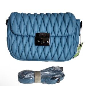 Badgley Mischka Blue Quilted Women's Bag
